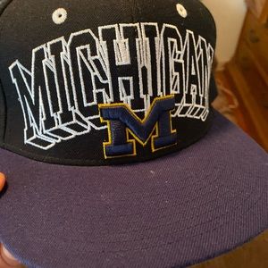 Gently worn snap back Michigan cap